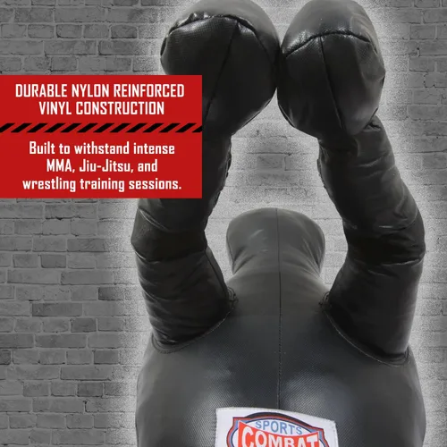 Vista 4 de Combat Sports Maniquí de agarre con patas – 15 a 63.5 kg de nailon, compañero de entrenamiento para MMA, Jiu-Jitsu, lucha libre, derribos