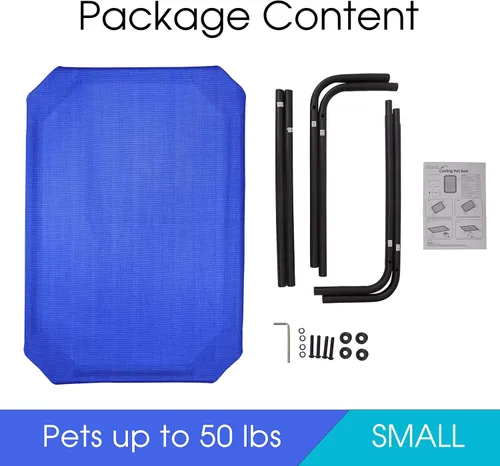 Vista 2 de Cuna elevada para mascotas pequeñas, cama elevada para perros con malla transpirable, marco de acero resistente