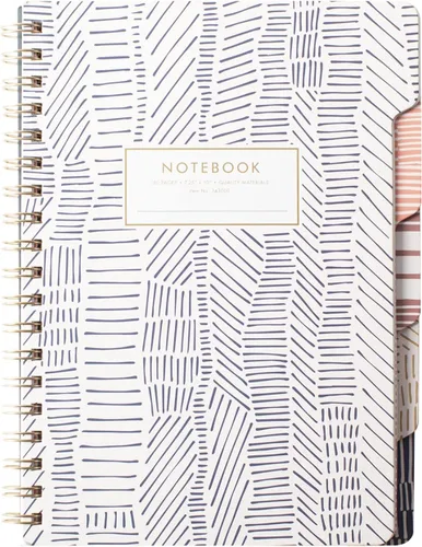 Vista 9 de Fringe Studio 343PA001FSC - Cuaderno con pestaña grande, tapa flexible de tapa blanda, 5 divisores de materia/troquelado, 7.25 x 10 pulgadas, 180