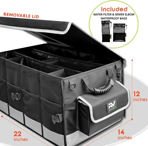 Vista 7 de Organizador de accesorios para autocaravana, plegable, impermeable y fuerte