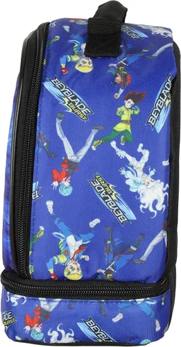 Vista 3 de INTIMO Beyblade Burst Spinner Top Anime Personajes Doble Compartimento Aislado Lonchera Bolsa Tote 10