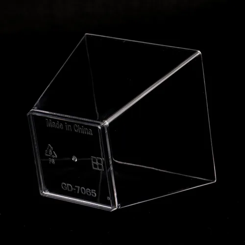 Vista 8 de Tosnail Paquete de 80 vasos cuadrados de plástico transparente para postres de 7 onzas con 100 cucharas