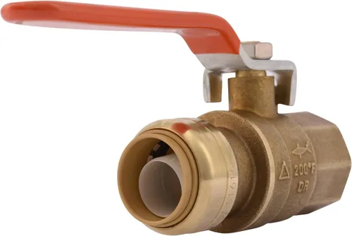Vista 8 de SharkBite Válvula de bola máxima de 3/4 x 3/4 pulgadas con conector FNPT, empuje para conectar accesorios de plomería de latón, tubo PEX, cobre