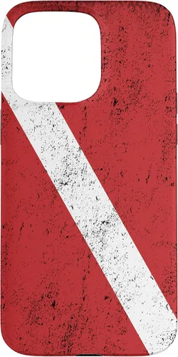 Vista 28 de Bandera de buceo para iPhone 16 para buceadores con funda de efecto envejecido
