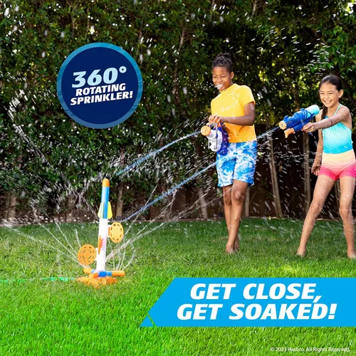 Vista 4 de NERF Super Soaker SkyBlast - Rociador de objetivo para niños al aire libre - Juegos de agua de verano