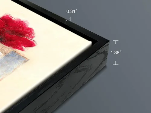 Vista 5 de Wieco Art Arte de pared enmarcado con encanto, impresiones en lienzo de primavera, pinturas al óleo florales abstractas sobre lienzo, arte de pared