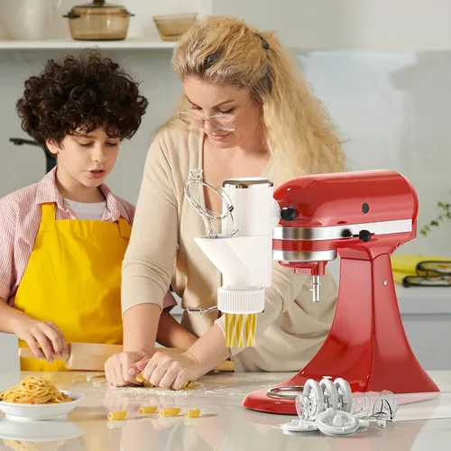 Vista 7 de COFUN Gourmet - Accesorio de prensa de pasta para batidora de pie KitchenAid