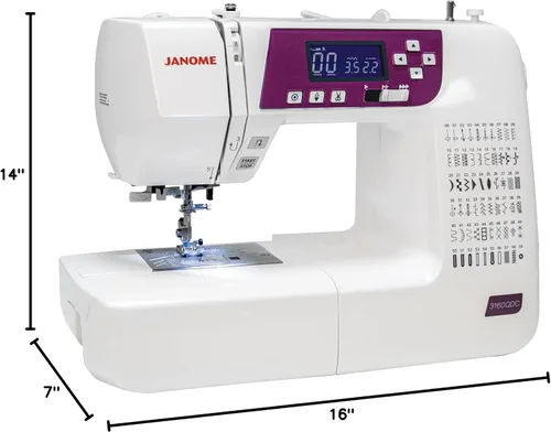 Vista 13 de Janome 3160QDC-G Máquina de coser y acolchar con kit de acolchado de regalo!
