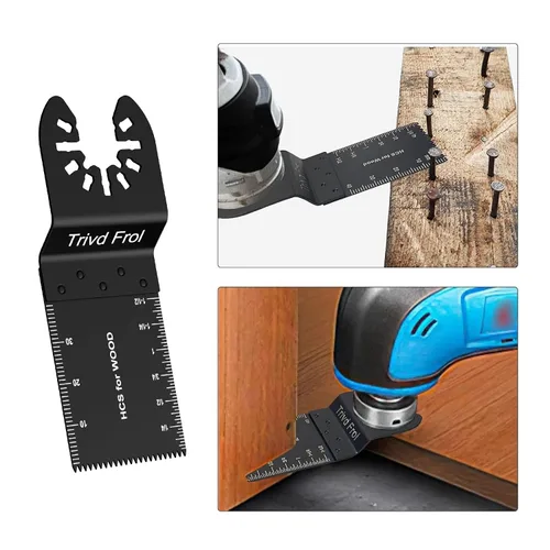 Vista 5 de Trivd Frol 45 hojas de sierra oscilante, cuchillas multiherramienta profesionales para madera, clavos, metal, plásticos, kits de cuchillas