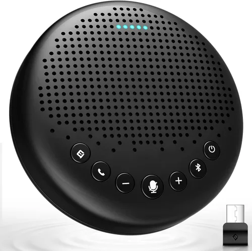 Vista 2 de EMEET Altavoz de conferencia y micrófono Luna Black & C960Kit Webcam con trípode