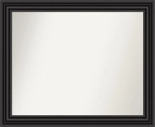 Vista 612 de Amanti Art Espejo personalizado, espejo de baño negro puente, espejo de pared o espejo de tocador de baño sobre el fregadero (26 x 26 pulgadas)
