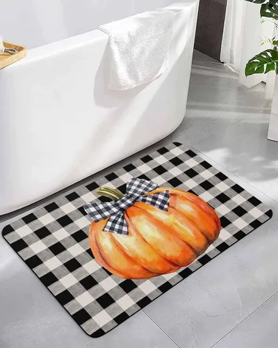Vista 8 de Tapete de baño de Halloween para bañera, antideslizante, de secado rápido y absorbente, tierra de diatomeas, cocina, ducha, fregadero, lavable