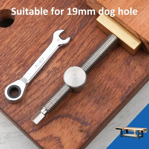 Vista 2 de 2 abrazaderas de banco para perro de 3/4 pulgadas, clips de escritorio ajustables para carpintería, bancos de banco de accesorios para carpintería