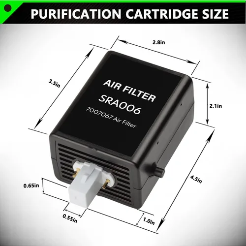 Vista 7 de Cartucho de purificación de aire para refrigerador 7042798-7007067 actualizado, repuesto para filtro de aire de refrigerador 7007076 (paquete de 2)