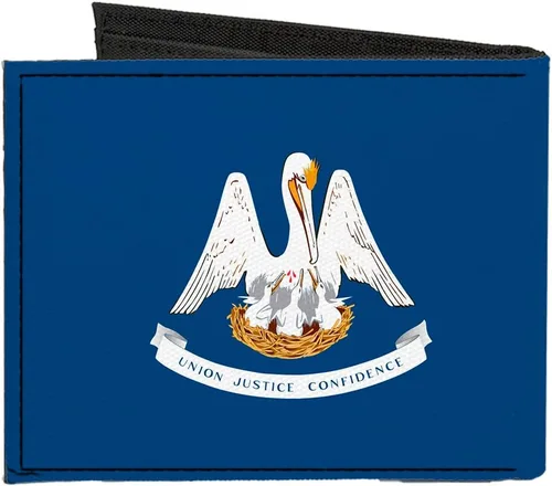 Vista 2 de BUCKLE-DOWN Canvas portafoliosLouisiana bandera accesorio