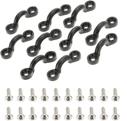Vista 6 de Docooler Juego de 10 trabillas elásticas de nailon para cubierta con 20 tornillos para barco, kayak, cubierta
