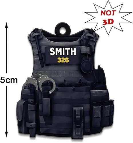 Vista 5 de Llavero personalizado para oficiales de policía, regalo de policía personalizado para él, llavero de policía personalizado, regalos de policía