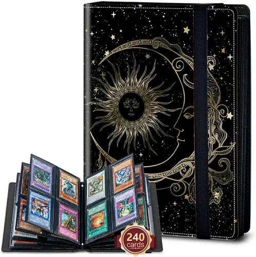 Vista 38 de Rossy Carpeta de tarjetas con 4 bolsillos, carpeta de tarjetas intercambiables, álbum de colección de tarjetas, para 160 tarjetas, carpeta