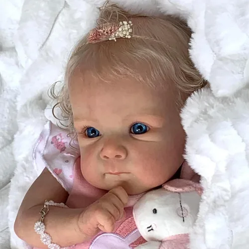 Vista 3 de Angelbaby Reborn Muñecas de Bebé Realistas que Parecen Reales de 18 Pulgadas Muñeca de Bebé Recién Nacido Niña Realista de Silicona con Cabello
