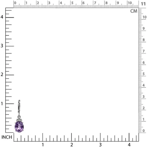Vista 2 de Silvershake - Pendientes colgantes de plata de ley 925 con forma ovalada, 0.394 x 0.315in