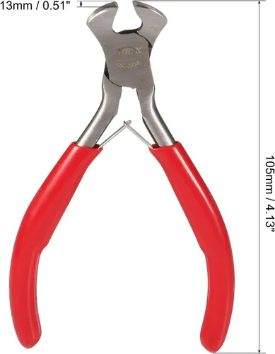 Vista 2 de uxcell Alicates de corte final de 4 pulgadas Mini pinzas de extremo de precisión Alicates cortador de alambre Alicates Herramienta extractor de uñas