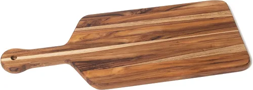 Vista 10 de Lipper International Tabla de cortar y servir de cocina de madera de teca con veta de borde, grande, 16" x 12" x 3/4" pulgadas