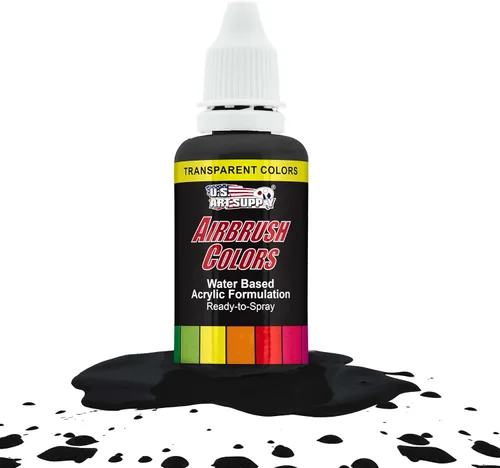 Vista 29 de U.S. Art Supply Pintura acrílica transparente Chartruesse para aerógrafo, 8 onzas, lista para rociar, pintura con pincel de aire para uñas, modelos