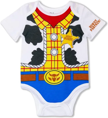 Vista 3 de Disney Baby Toy Story Mickey Mouse Cars Winnie the Pooh - Paquete de 3 mamelucos para recién nacidos y bebés