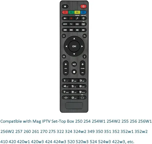 Vista 5 de Reemplazo de control remoto compatible con caja de la serie MAG Mag250 Mag254 Mag255 Mag256 Mag275 Mag322 Mag349 Mag410 Mag520, etc. MAG IPTV