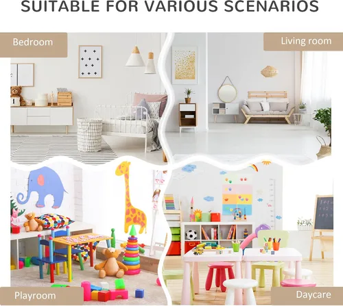 Vista 7 de HOMCOM - Estantería para niños, organizador de varios estantes con cajón de almacenamiento, color marrón para libros, sala