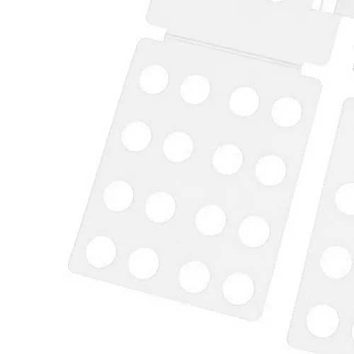 Vista 7 de Carpeta de ropa, tabla plegable para camisas, rápido y fácil de plegar, material de PP portátil para viajes (blanco)