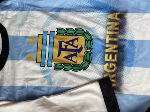 Vista 6 de Argentina - Kit de camiseta para bebés de fútbol y fútbol de la selección nacional para niños y niñas manga larga