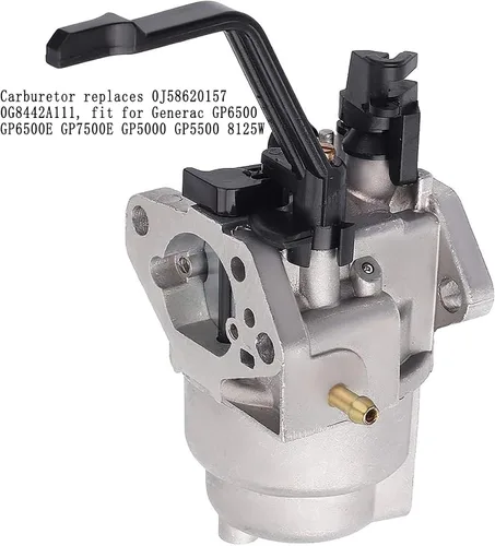 Vista 2 de Compatible con kit de carburador 0J58620157 para Generac GP5000 GP5500 GP6500 GP6500E GP7500E 389cc 8125W