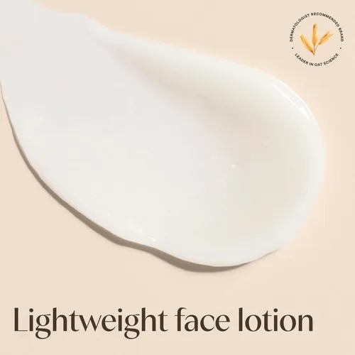 Vista 2 de Aveeno Loción facial hidratante diaria con avena prebiótica calmante, hidratante facial ligero y no graso para pieles normales a secas, sensibles