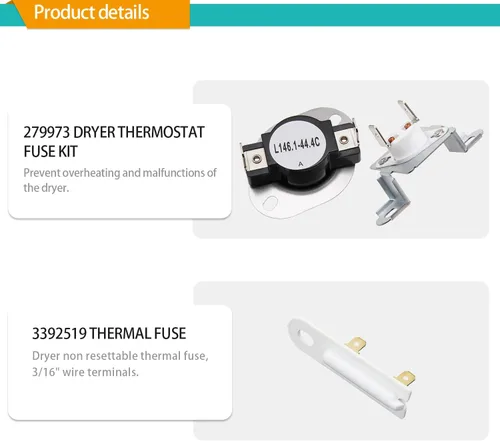 Vista 6 de WED5800BW0 WED5500XW0 WED6120HW1 Kit de elemento calefactor para secadora