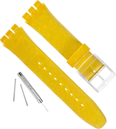 Vista 13 de Correa de reloj de goma de silicona/correa de reloj de repuesto para Swatch (0.669 in 0.748 in 0.787 in)