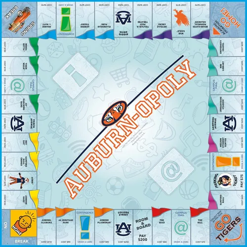 Vista 2 de Late for the Sky NCAA Auburn-Opoly Juego de mesa - Edición universitaria