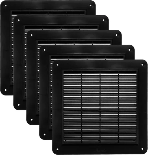 Vista 13 de Vent Systems Cubierta de ventilación de plástico blanco de 10 x 10 pulgadas (tamaño exterior) - Rejillas duraderas de pared y techo con malla