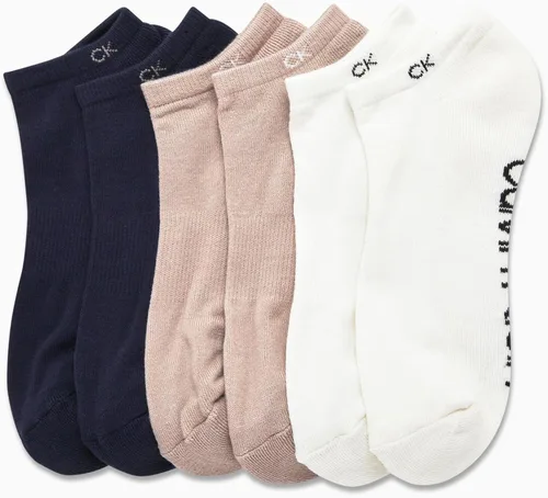 Vista 113 de Calvin Klein Calcetines para hombre, mezcla de algodón, acolchados, sin talla, forro de calcetines atléticos (6 unidades)