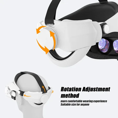 Vista 4 de Aixoto Head Strap for Oculus Quest 2Meta Updated Adjustable Halo Strap Replacement for Elite Strap Less Pressure on Your Face Comfortable VR