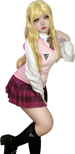 Vista 3 de DAZCOS Disfraz de cosplay Kaede para mujer, talla de EE. UU., uniforme con calcetines para Halloween