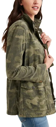 Vista 3 de Lucky Brand Chaqueta de manga larga con botones y dos bolsillos para mujer