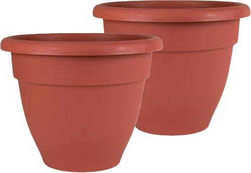 Vista 12 de The HC Companies, Caribbean - Maceta de plástico y ligera de 6 pulgadas para interiores y exteriores, maceta para hierbas y flores, color negro