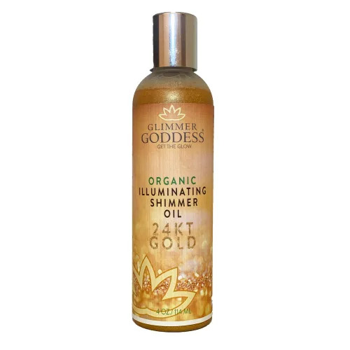 Vista 7 de GLIMMER GODDESS Aceites orgánicos iluminadores para cuerpo y cara, Bronze Babe, Radiant Glow & Hydration 4 oz.