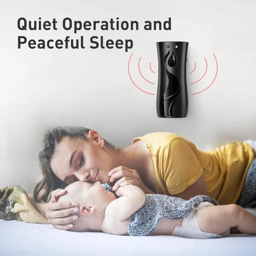Vista 4 de Dispensador automático de ambientador en aerosol, dispensador de aerosol de pared/de pie con batería con control remoto para baño, hotel, oficina
