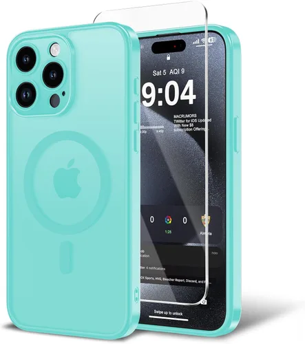 Vista 51 de Funda para iPhone 11 con protector de pantalla, compatible con MagSafe, ultra delgada, translúcida, mate, a prueba de golpes, color negro
