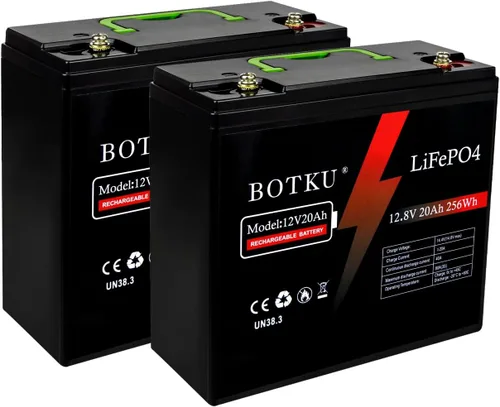 Vista 8 de Batería de litio LiFePO4 de 12 V y 10 Ah de ciclo profundo, batería recargable de fosfato de hierro y litio de 3000+ ciclos con BMS de 10 A