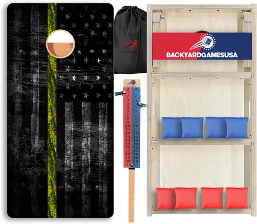 Vista 15 de CornholeGamesUSA Pro - Juego de tablas de Cornhole Fabricado en Estados Unidos Abedul báltico 3/4 Sin rebote Patas triples gruesas Dos 1