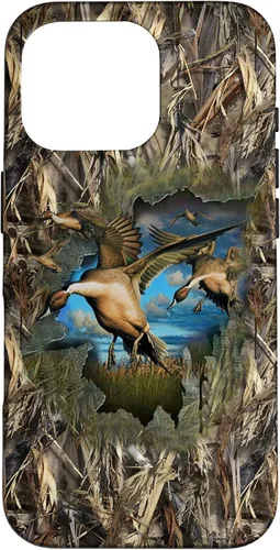 Vista 20 de Carcasa para iPhone 17, diseño de camuflaje de caza de aves acuáticas