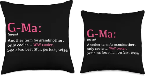 Vista 3 de Gifts For G-Ma G-Ma: Funny Definition Noun-Nother Term - Almohada de 16 x 16 pulgadas, multicolor